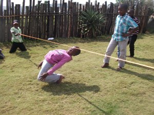 Kids Club playing how low can you go