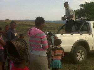 Phumlani preaches in Cibilili