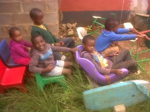 Boys in the imaginary Taxi