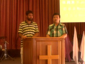 Salvador preaching at the Chinese Assembly in Port Elizabeth