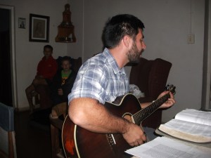 Salvador playing Guitar at Passover