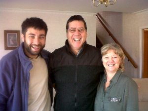 Salvador with Dion and Margie De Klerk who live in Hamilton but used to live in Vryheid, South Africa.