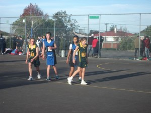 Hattie, Di's niece, plays netball