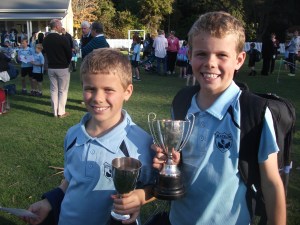 Di's nephews, Will and Ollie win trophies for cross country