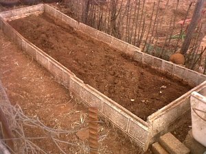 Di has prepared her garden soil for planting