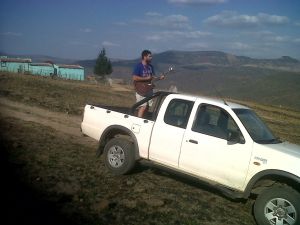 Salvador Playing the Guitar in Cibilili