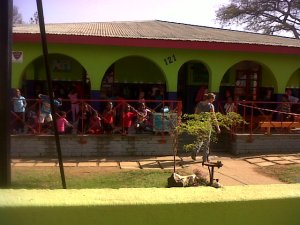 Kids waiting for us at Joyland Creche