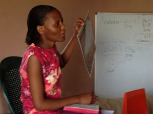 Khethiwe teaches kid's club