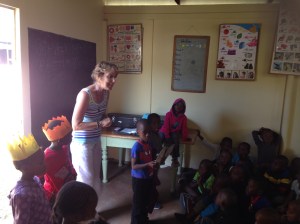 Di teaches about the book of Esther at Care Bear Creche.