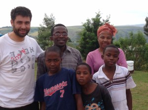 Salvador with Alpheus Mphungose and his family.