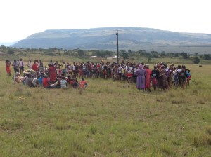Lots of people attending the Zulu Wedding.