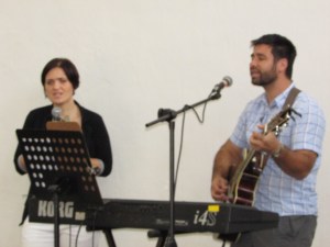 Getting prepared for collective worship at Coming King Ministries in Ballito.