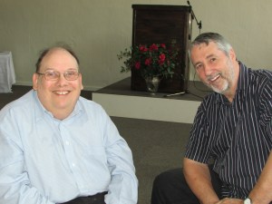 Leslie (Right), pastor of CKM with John who is a fluent Zulu speaker.