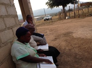 Phumlani teaches the ladies in KwaBhekephi Bible Study