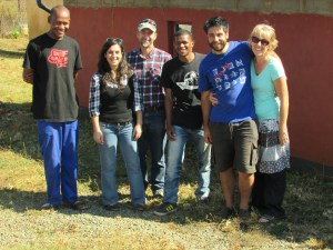 At the homestead saying goodbye to Tony, Maria and Ashley