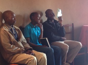 Jabulani, Menzi and Phumlani at church
