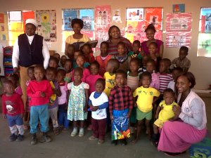 Some of the young people visit the creche
